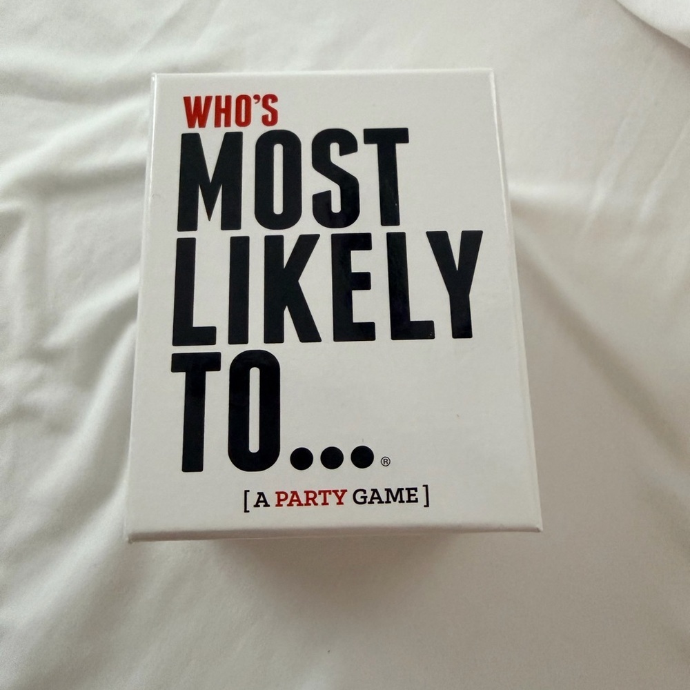 Who's Most Likely To Card Game - Black and Red